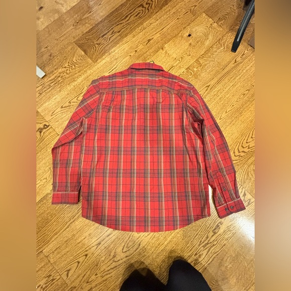 Nwt! Carhartt Mens L Red Button Down Plaid Shirt Rugged Flex Relaxed Fit Flannel - Picture 4 of 4